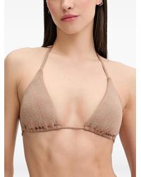 Guess - 4G-Logo Triangle Bikini Top - Lyst