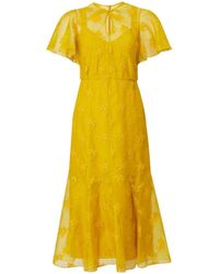 Erdem - Midi-jurk Met Geborduurde Bloemen - Lyst