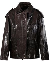 Salvatore Santoro - Crinkled-Finish Leather Jacket - Lyst