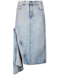 Haikure - Logo-Patch Draped Skirt - Lyst