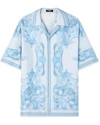 Versace - Short-Sleeved Shirt With Baroque Print - Lyst