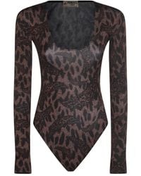 Fiorucci - Long-Sleeved Animal-Print Bodie - Lyst
