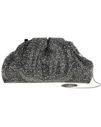 Twentyfourhaitch - Mirach Crystal-Embellished Ruched Clutch Bag - Lyst