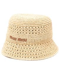 Miu Miu - Neutrals Hats - Lyst