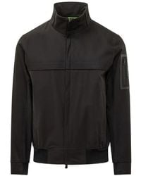 BOSS - Logo-Patch Zip-Up Jacket - Lyst