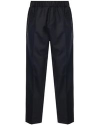 Giuliano Galiano - Noak Elasticated-Waistband Pressed-Crease Trousers - Lyst