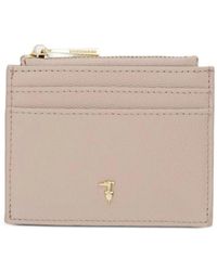 Trussardi - Logo Zip Card Holder - Lyst