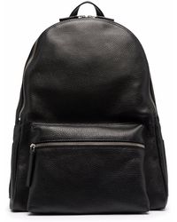 Orciani - Logo-plaque Leather Backpack - Lyst
