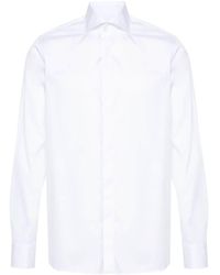 Tagliatore - Poplin Cotton Shirt - Lyst