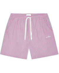 Les Deux - Short De Bain Stan En Seersucker À Rayures - Lyst