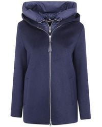Seventy - Hooded Zip-Up Coat - Lyst