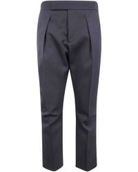SAPIO - Button Gabardine Trousers - Lyst