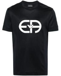 Emporio Armani - T-Shirt Mit Logo-Print - Lyst