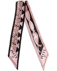 PUCCI - Mixed Print Silk Twill Scarf - Lyst