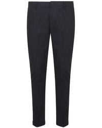 Dondup - Logo-Plaque Turn-Up Trousers - Lyst