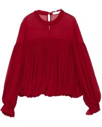 Ulla Johnson - Blouse Pearl En Soie À Volants - Lyst