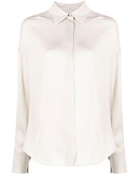 Lorena Antoniazzi - Spread-collar Long-sleeved Shirt - Lyst