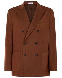 Boglioli - Blazer Doppiopetto A Spina Di Pesce - Lyst