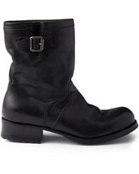 Prada - 40Mm Leather Buckle Boots - Lyst