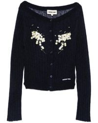 ShuShu/Tong - Cardigan À Fleurs Orné De Perles - Lyst