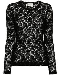 P.A.R.O.S.H. - Spitzentop Mit Blumenmuster - Lyst