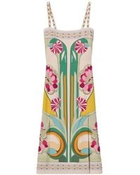 La DoubleJ - Floral-Print Sleeveless Midi Dress - Lyst