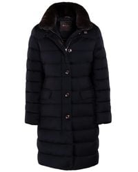 Moorer - Plumífero con cuello de pelo artificial - Lyst