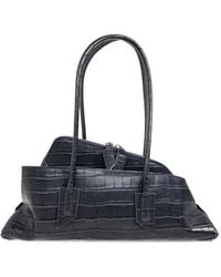 The Attico - La Passeggiata Small Crocodile-Effect Tote Bag - Lyst