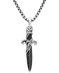 David Yurman - Waves Dagger Amulett Aus Sterlingsilber Mit Diamanten 43,8Mm - Lyst