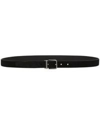 Dolce & Gabbana - Logo-Engraved Leather Belt - Lyst