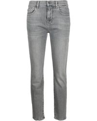 7 For All Mankind - High-waisted Skinny Jeans - Lyst