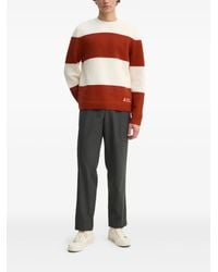 A.P.C. - Striped Crew-Neck Sweater - Lyst