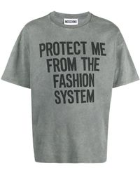 Moschino - Katoenen T-shirt Met Tekst - Lyst