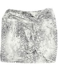 FEDERICA TOSI - Snake-Print Knotted Mini Skirt - Lyst
