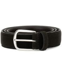 Alberto Luti - Square-Buckle Suede Belt - Lyst