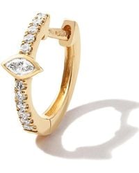 Jacquie Aiche - 14Kt Gelbgoldcreolen Mit Diamanten - Lyst