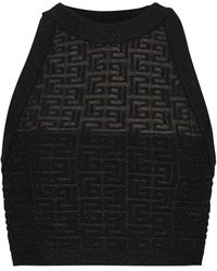 Balmain - Crop Top Lurex - Lyst