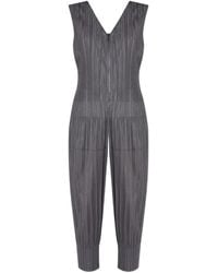 Pleats Please Issey Miyake - Zip Pleated Jumpsuit - Lyst