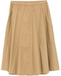 Vince - Elastic-Waistline Pocket Midi Skirt - Lyst