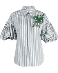 Dice Kayek - X Onefifteen Floral-print Puff-sleeve Shirt - Lyst