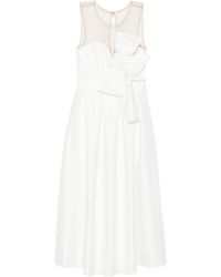 Nissa - Vestido midi con detalle de lazo - Lyst
