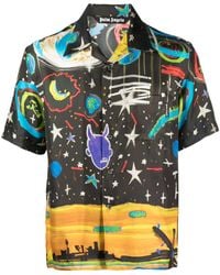 Palm Angels - Starry Night Cotton Bowling Shirt - Lyst
