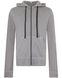 James Perse - Zip-Up Drawstring Hoodie - Lyst