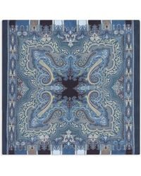 Etro - Abstract-print Silk Pocket Square - Lyst