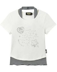 Mini Cream - Graphic-Print Layered T-Shirt - Lyst