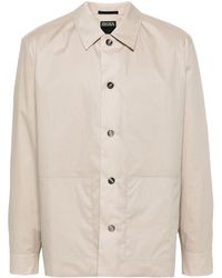 Zegna - Cotton Shirt Jacket - Lyst
