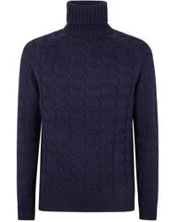 Zanone - Pull Torsadé À Col Roulé - Lyst