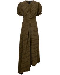 Proenza Schouler - Asymmetrisches Vivienne Kleid mit Streifen - Lyst