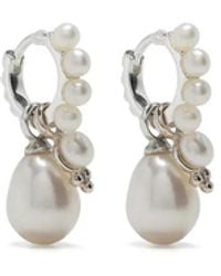 Dower & Hall - Timeless Pearl Hoop Earrings - Lyst