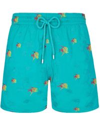 Vilebrequin - Mistral Piranhas-embroidered Swim Shorts - Lyst